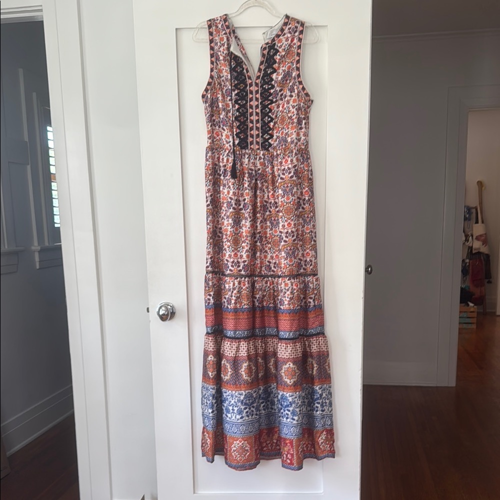 Adelyn Rae Bohemian Floral Maxi Dress